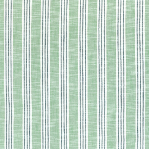 Southport Stripe Kelly Green and Navy Fabric - W73487 - Thibaut Fabric