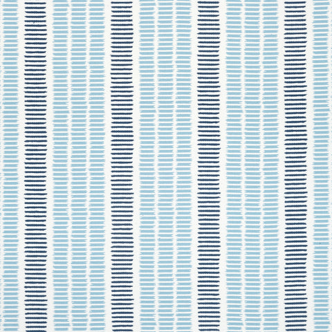 Topsail Stripe Sky and Marine Fabric - W73515 - Thibaut Fabric
