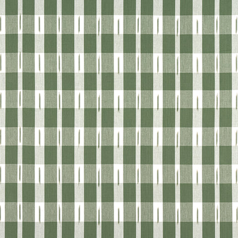 Ellastone Check Green Fabric - W736437 - Thibaut Fabric