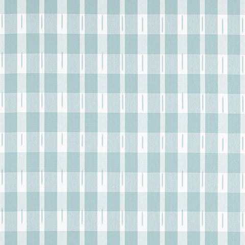 Ellastone Check Seaglass Fabric - W736438 - Thibaut Fabric