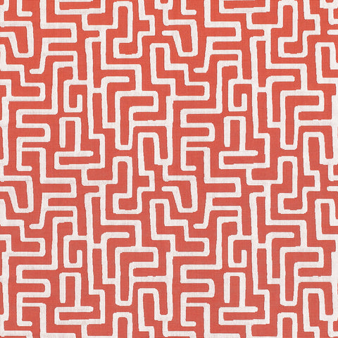 Terrace Lane Coral Fabric - W742029 - Thibaut Fabric