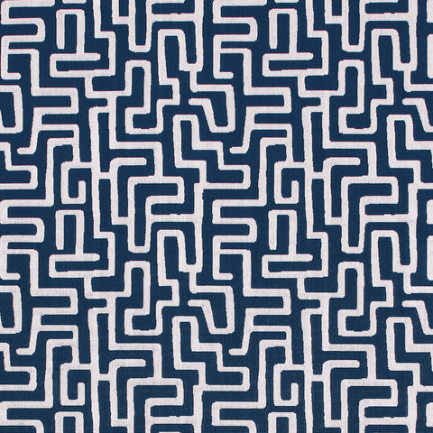 Terrace Lane Navy Fabric - W742031 - Thibaut Fabric