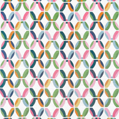Passageway Embroidery Brights Fabric - W745003 - Thibaut Fabric