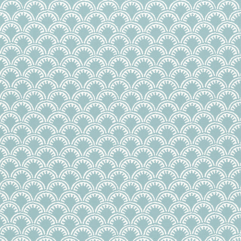 Maisie Aqua Fabric - W74642 - Thibaut Fabric