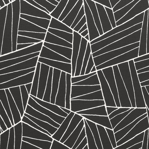 Jordan Black Fabric - W74664 - Thibaut Fabric