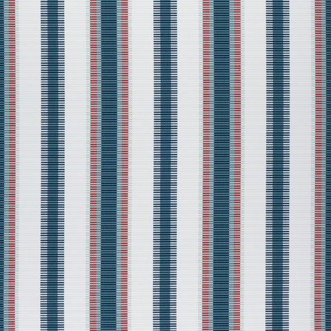 Samba Stripe Teal and Cranberry Fabric - W74665 - Thibaut Fabric