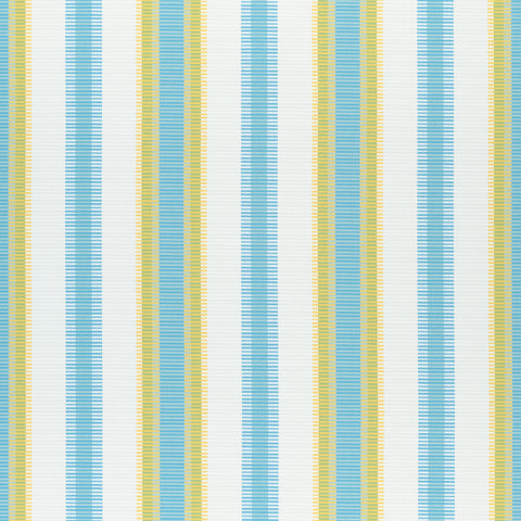 Samba Stripe Sky and Sunshine Fabric - W74671 - Thibaut Fabric