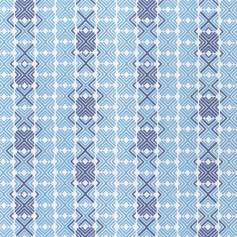 Jinx Sky and Royal Blue Fabric - W74677 - Thibaut Fabric