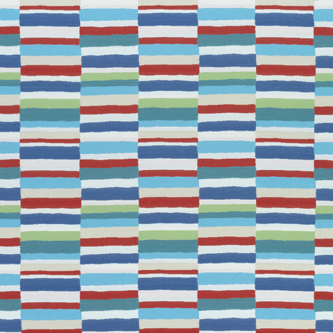 Carnivale Red Blue and Green Fabric - W74684 - Thibaut Fabric