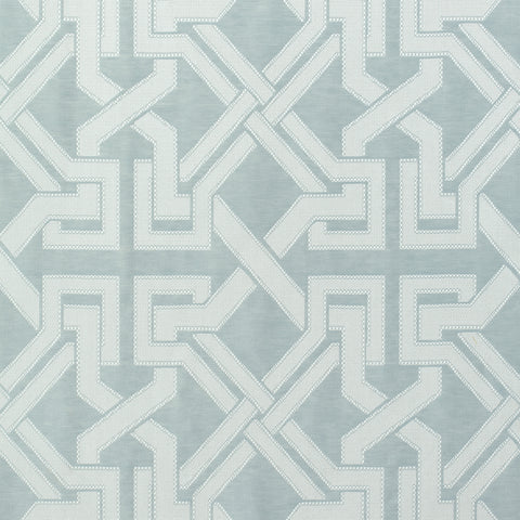 Benedetto Aqua Fabric - W772580 - Thibaut Fabric