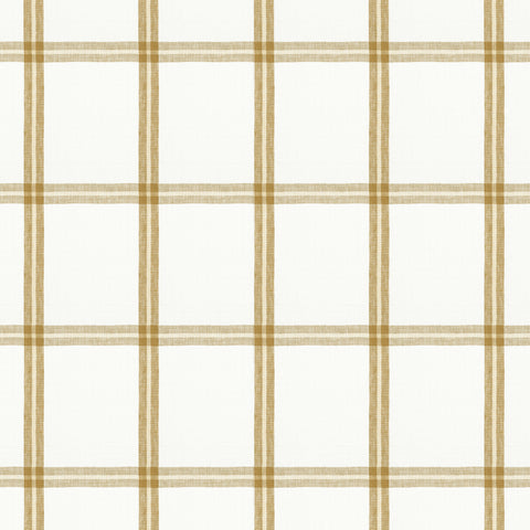 Huntington Plaid Camel Fabric - W781333 - Thibaut Fabric