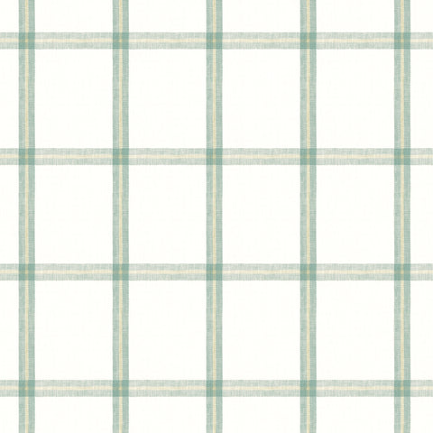 Huntington Plaid Seaglass Fabric - W781335 - Thibaut Fabric