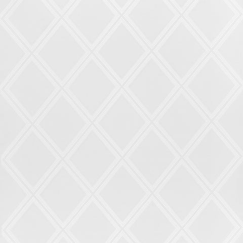 Diamond Head Embroidery White Fabric - W785013 - Thibaut Fabric