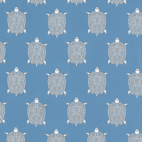 Turtle Bay Island Blue Fabric - W81628 - Thibaut Fabric