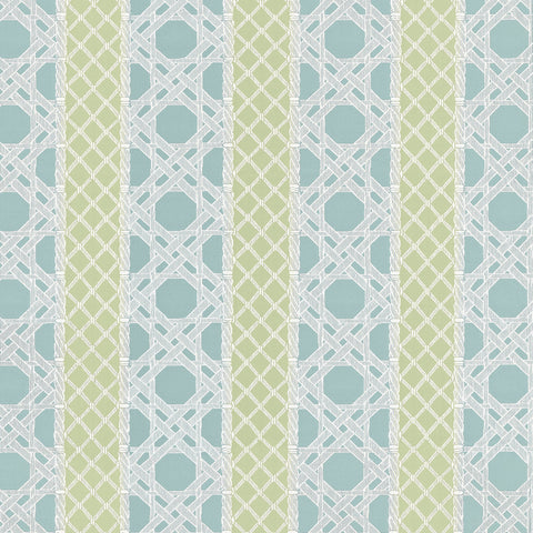 Trelliage Pool and Leaf Fabric - W81773 - Thibaut Fabric