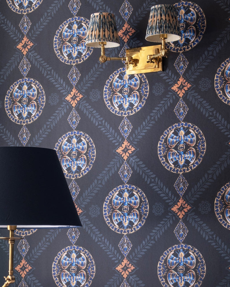 Mind The Gap - ABEILLE DECORATIF Indigo Wallpaper - WP20766