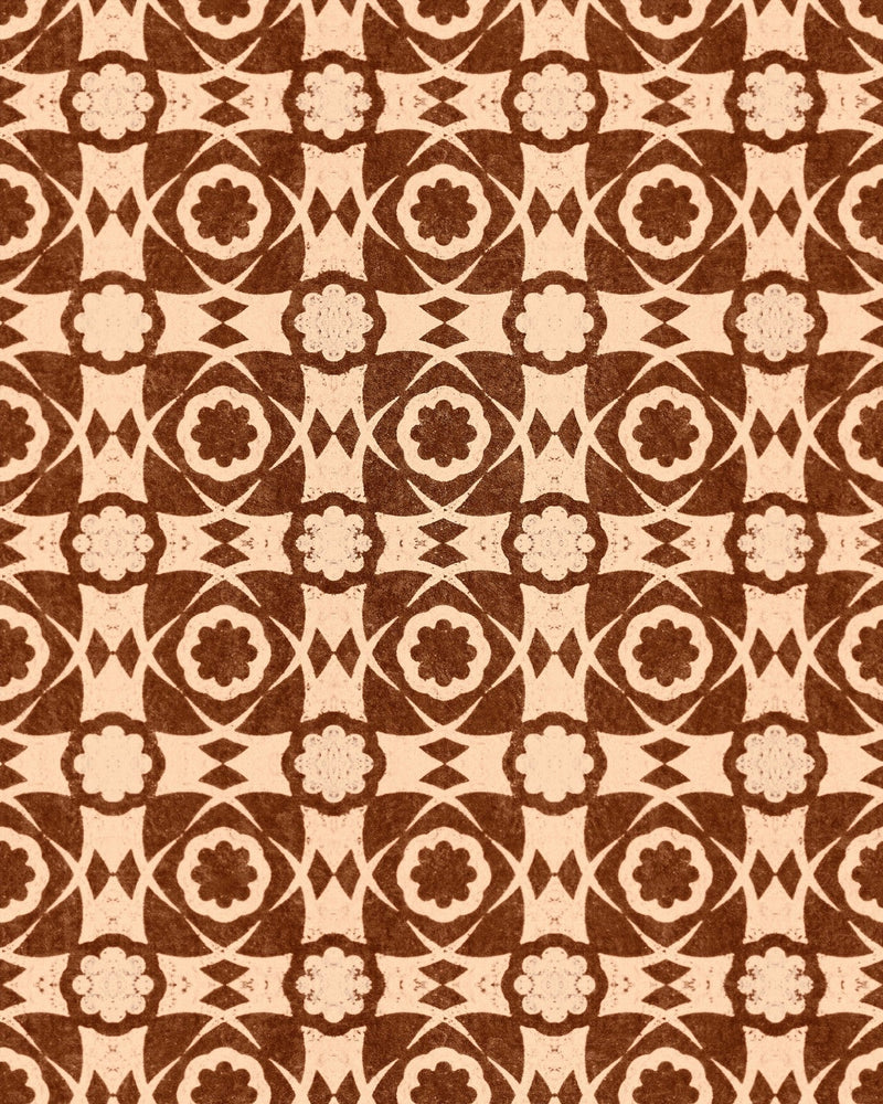 Mind The Gap - AEGEAN TILES Leather Wallpaper - WP30054