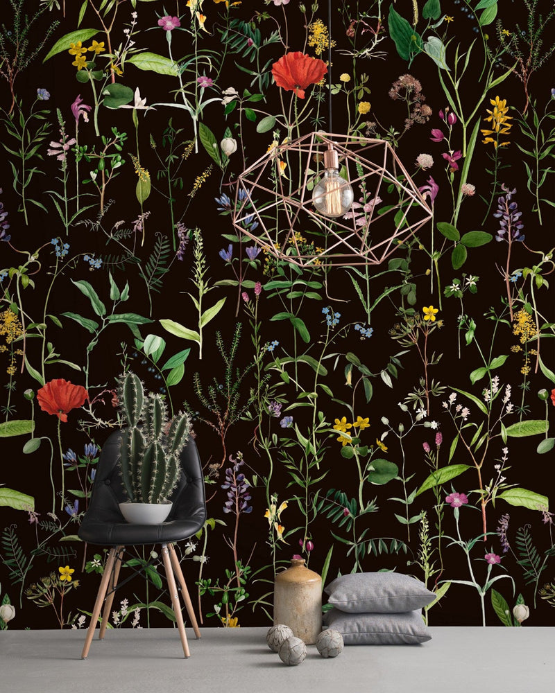 Mind The Gap - AQUAFLEUR Anthracite Wallpaper - WP20173