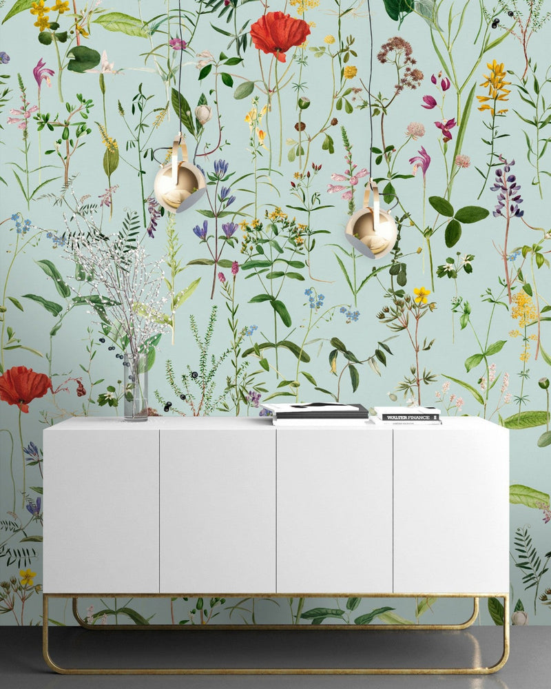 Mind The Gap - AQUAFLEUR Aquamarine Wallpaper - WP20174