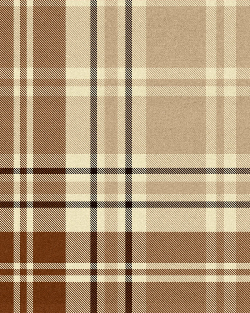 Mind The Gap - CHESTERFIELD PLAID Cappuccino Wallpaper - WP30080