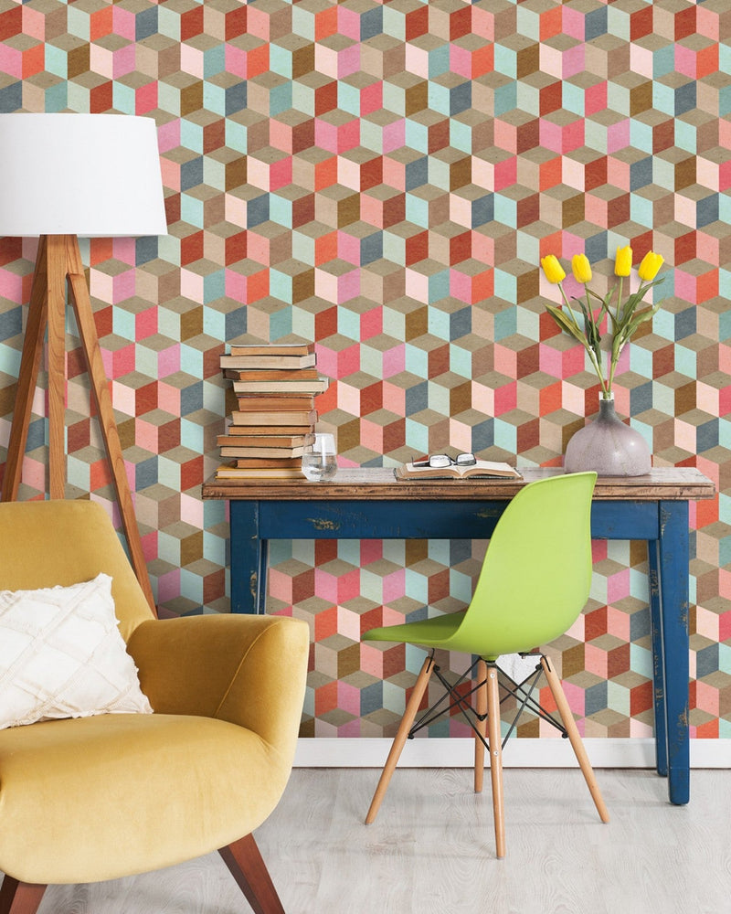 Mind The Gap - COLOURED GEOMETRY  Premium Wallpaper - WP20004