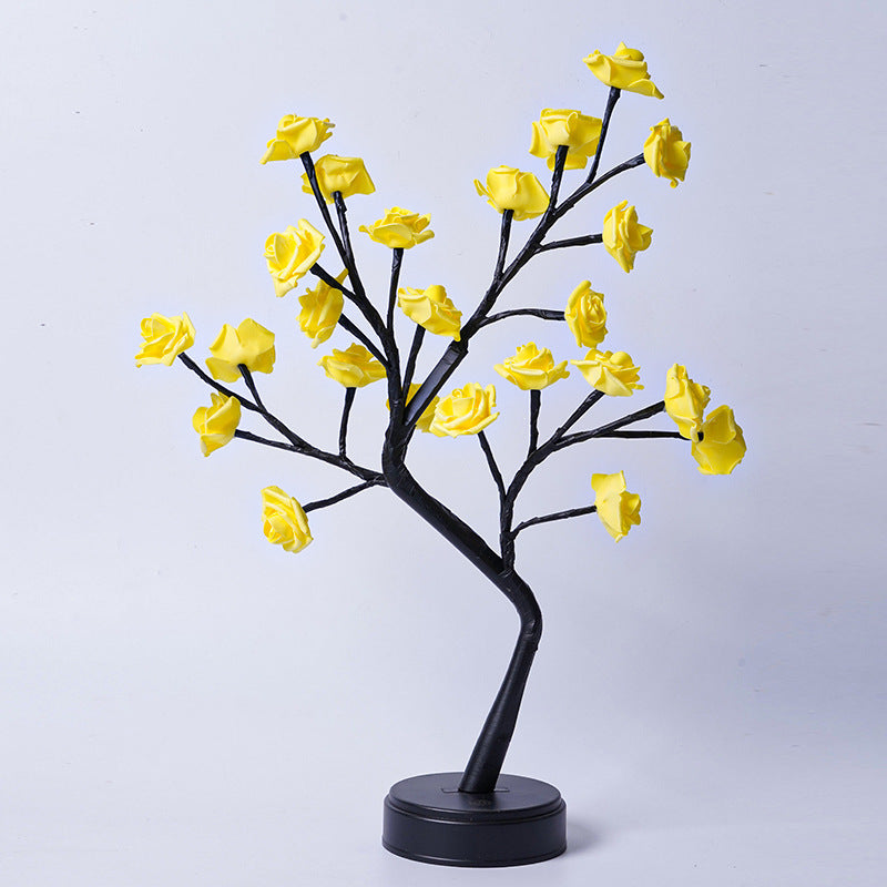 Rose Flower Tree Table Lamp – USB Fairy Night Light Decoration. glodeco