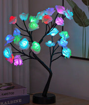 Rose Flower Tree Table Lamp – USB Fairy Night Light Decoration. glodeco