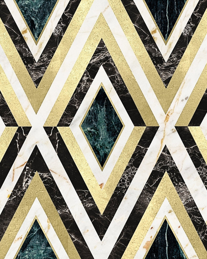 Mind The Gap - DIAMONDS in Brass Metallic edition Wallpaper - WP20292