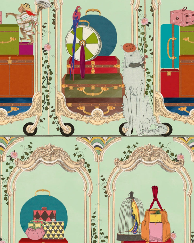 Mind The Gap - FANCY TRIP Turquoise Wallpaper - WP20778