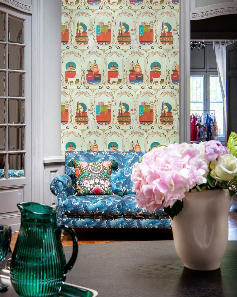 Mind The Gap - FANCY TRIP Turquoise Wallpaper - WP20778