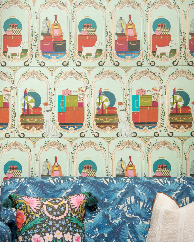 Mind The Gap - FANCY TRIP Turquoise Wallpaper - WP20778