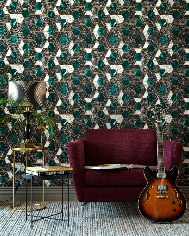 Mind The Gap - HEXA Onyx Metallic edition Wallpaper - WP20294