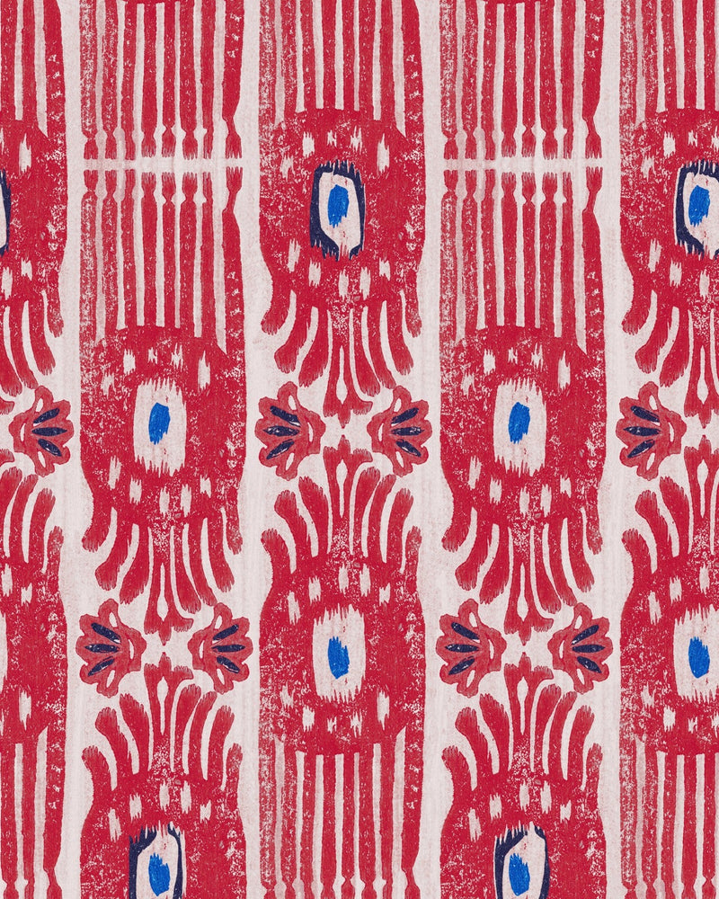 Mind The Gap - IKAT Raspberry Ripple Wallpaper - WP20819