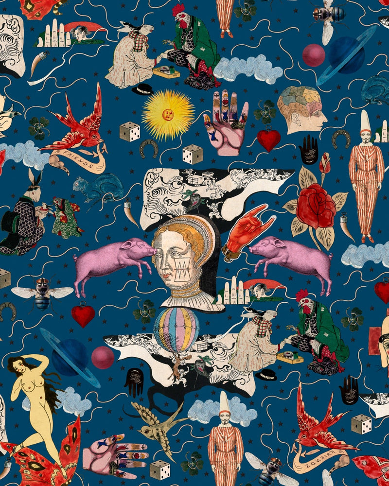 Mind The Gap - ILLUSIONARY DAYTIME Blue Wallpaper - WP20617