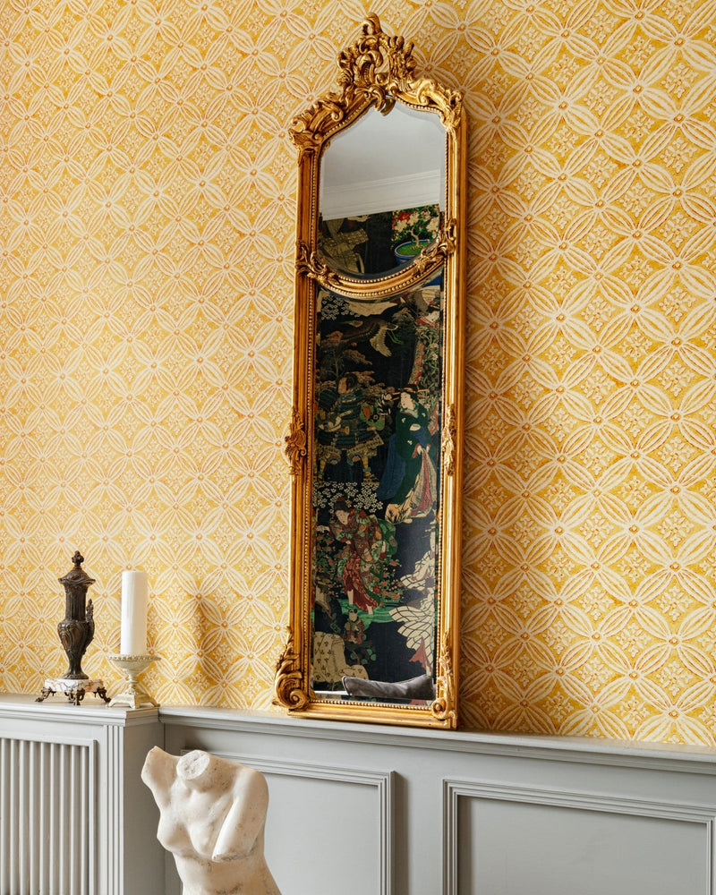 Mind The Gap - KALAMKARI Citrus Wallpaper - WP30117