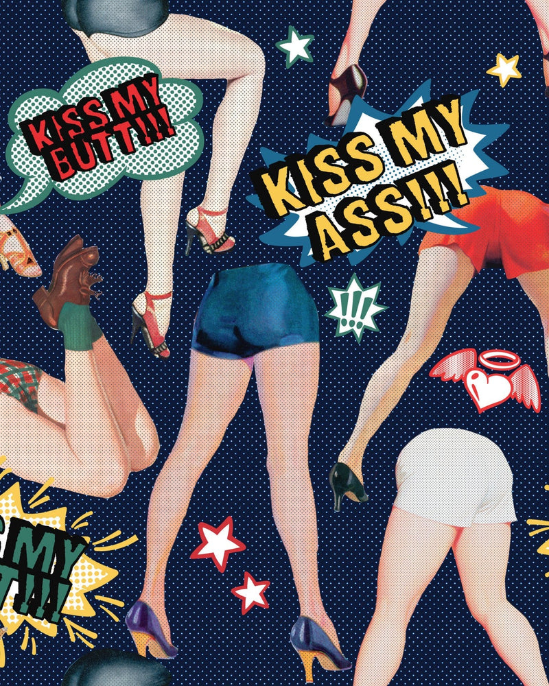 Mind The Gap - KISS MY ASS Indigo Wallpaper - WP20377