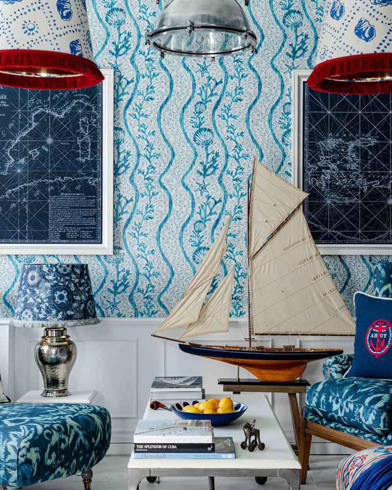 Mind The Gap - KORALION Indigo Wallpaper - WP30048