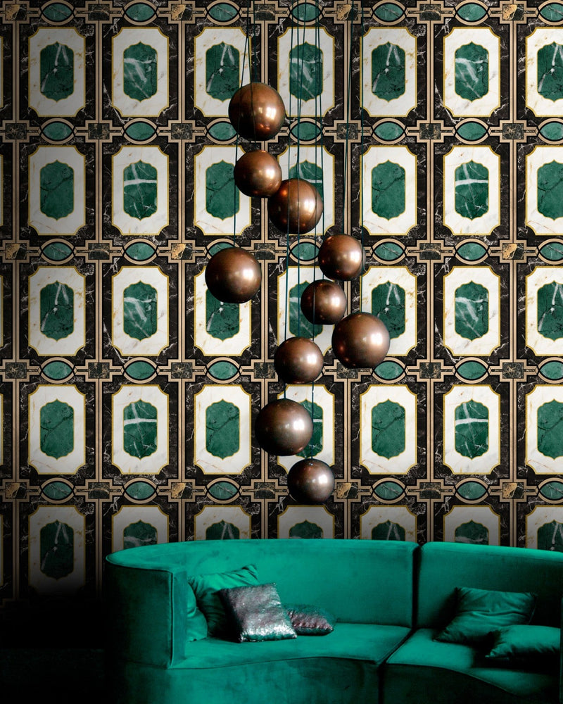 Mind The Gap - WALDORF Emerald Wallpaper - WP20356