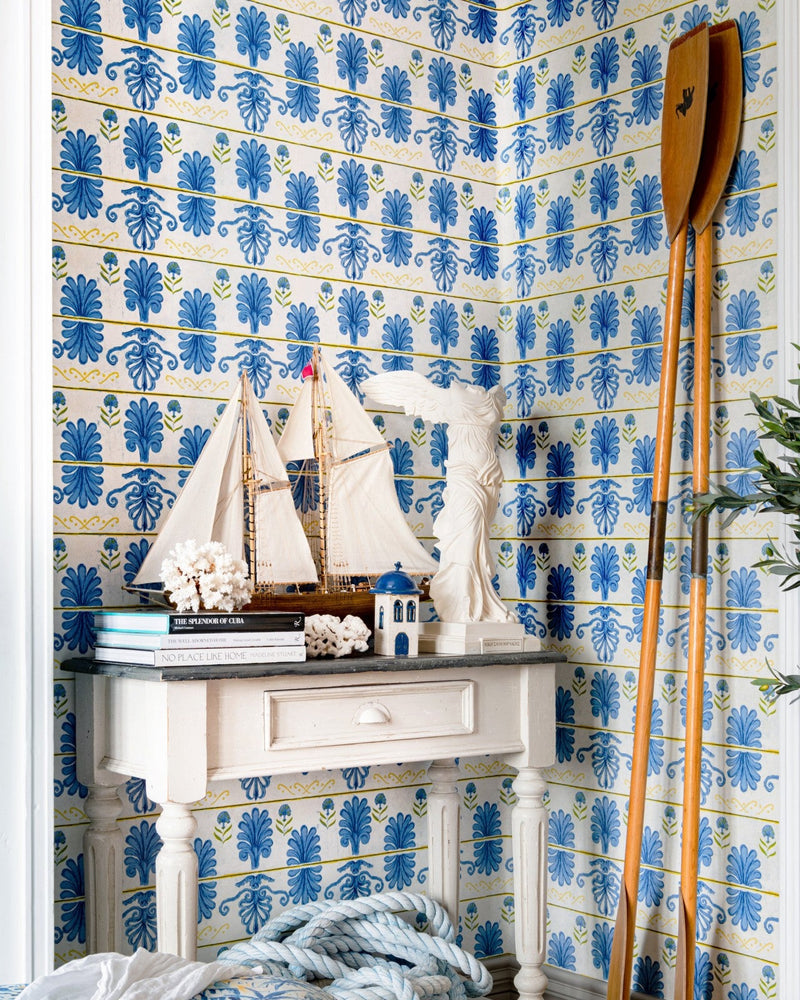 Mind The Gap - MYKONOS VILLA MOTIF Lemon Wallpaper - WP30044