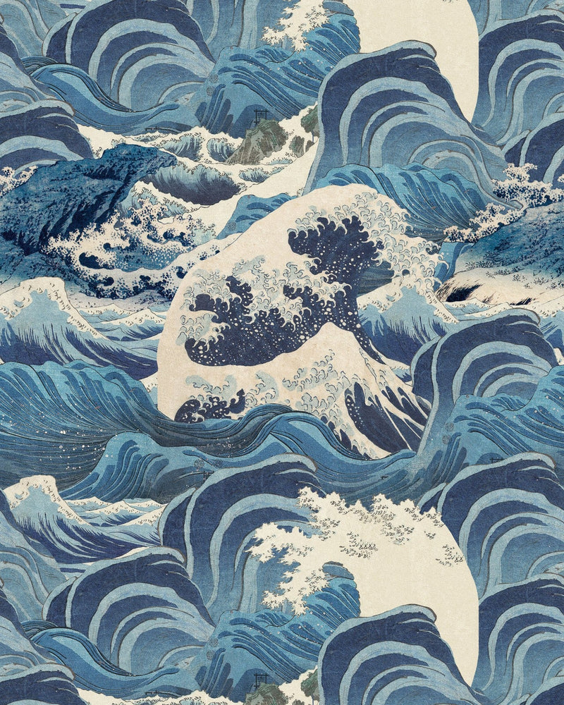 Mind The Gap - SEA WAVES Light Blue Wallpaper - WP30060