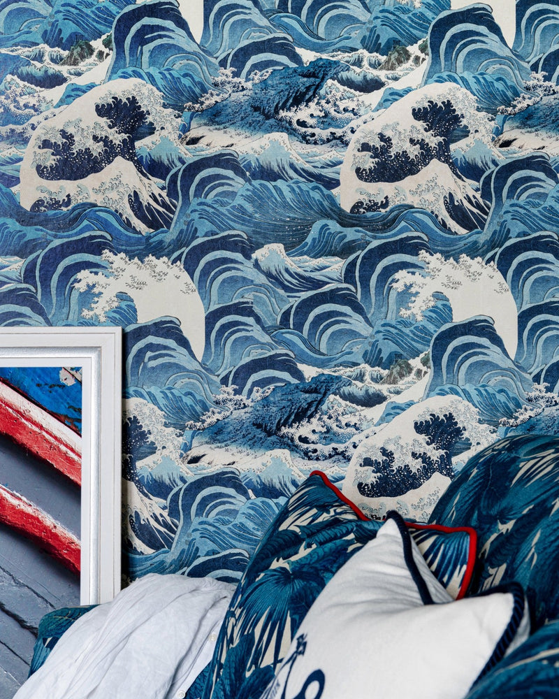 Mind The Gap - SEA WAVES Light Blue Wallpaper - WP30060