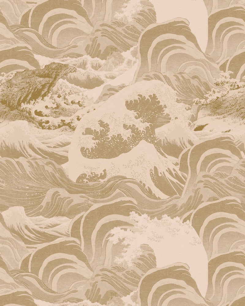 Mind The Gap - SEA WAVES Taupe Wallpaper - WP30062