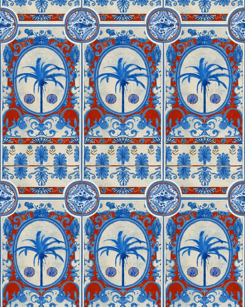 Mind The Gap - THE VILLA Mural Red Wallpaper - WP20576