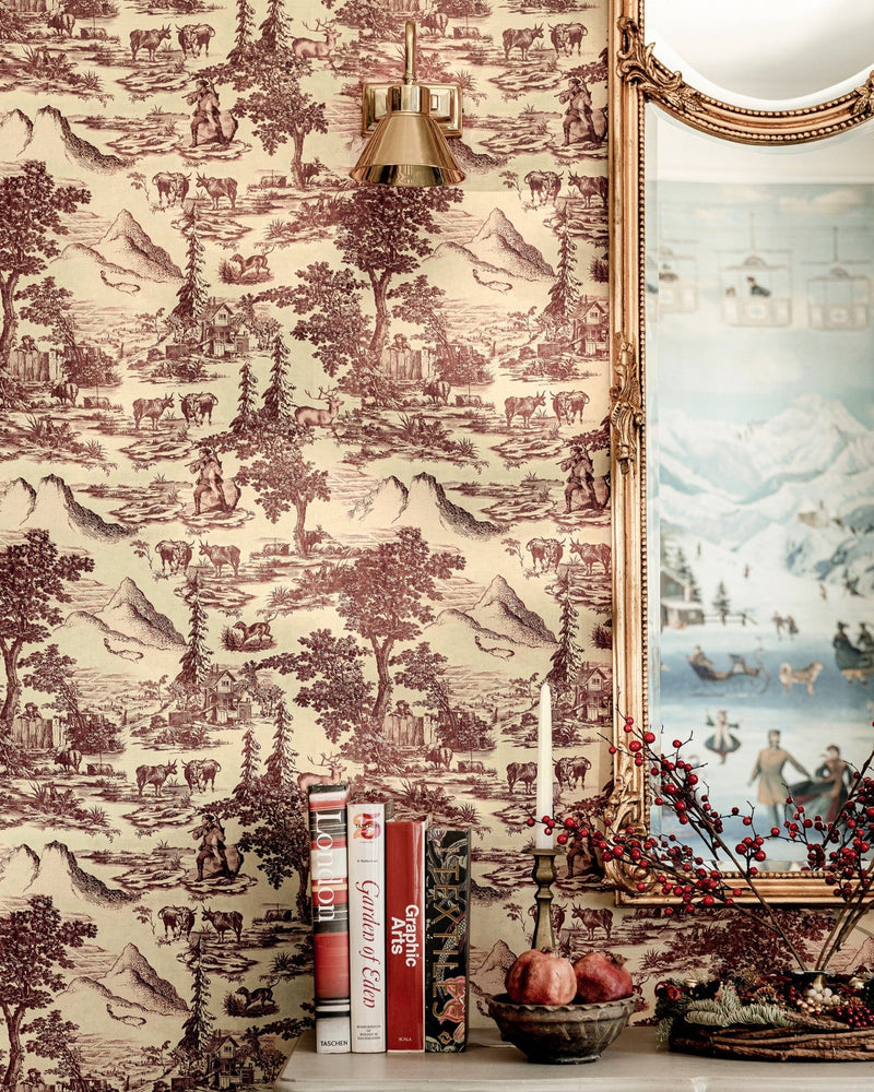 Mind The Gap - TOILE DU TYROL Evergreen Wallpaper - WP30146