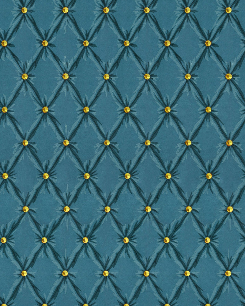Mind The Gap - TUFTED PANEL Blue Moon Wallpaper - WP30170