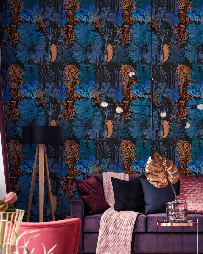 Mind The Gap - CORAL REEF Ultramarine Wallpaper - WP20298