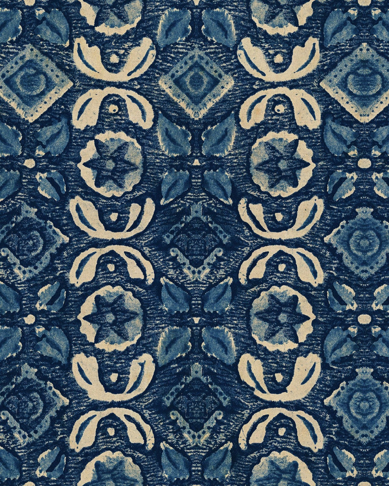 Mind The Gap - VARANASI Indigo Wallpaper - WP30099
