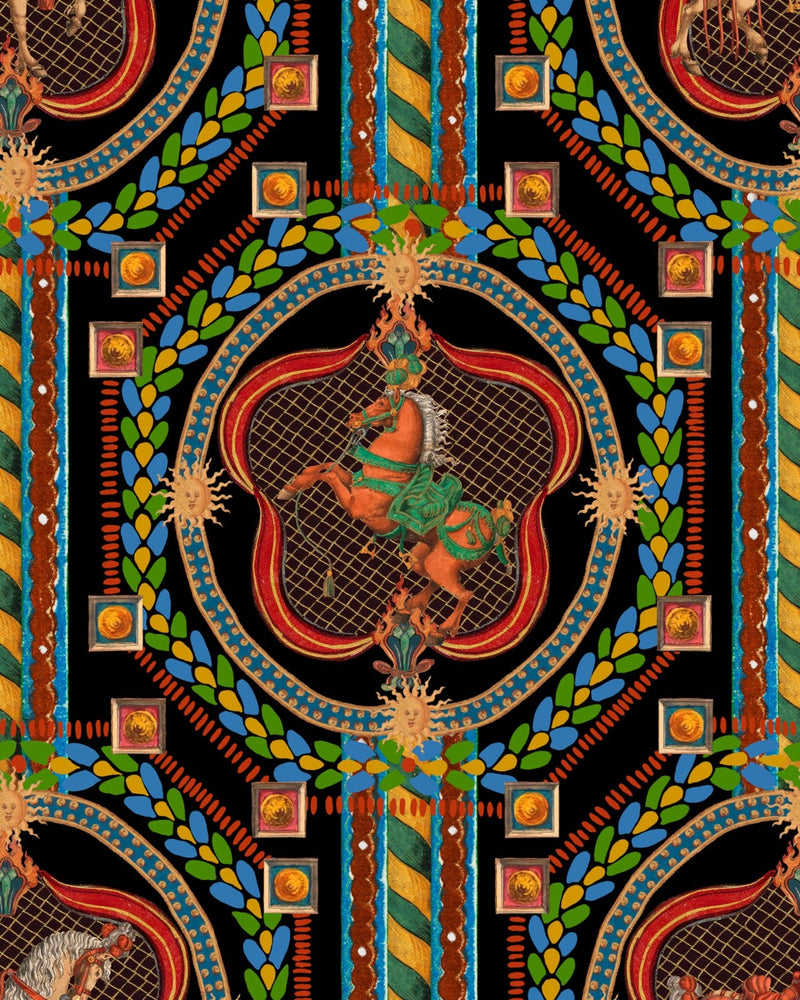 Mind The Gap - VENETIAN ORNAMENT Anthracite Wallpaper - WP20767