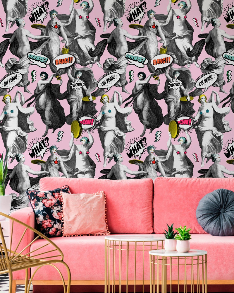Mind The Gap - WATCH OUT! Pink Wallpaper - WP20385