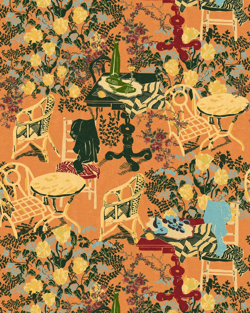 Mind The Gap - LA BRASSERIA Salmon Wallpaper - WP20843